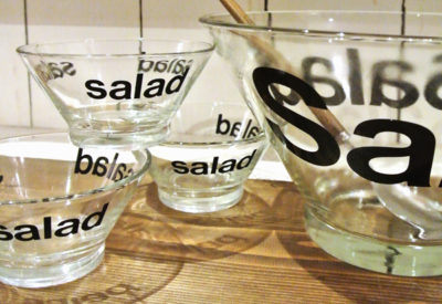 70'S USA Glass Salad Bowl