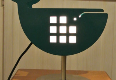70’S Steel Whale Table Lamp