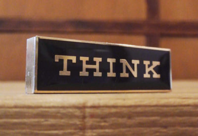 Vintage IBM "THINK"  Desk  Top Ornament