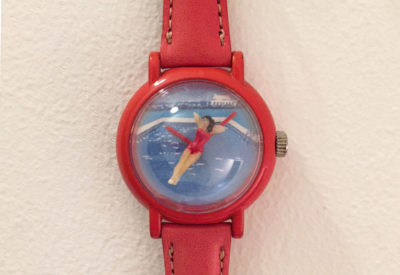 80'S Swimming Girl Watch ( Swiss made movement )
